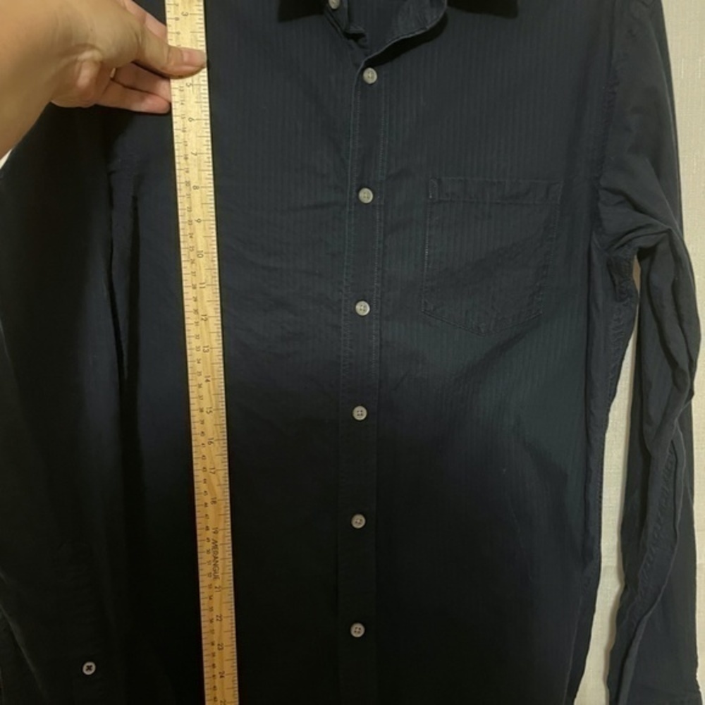 Banana Republic Mens Soft Wash Long Sleeve Navy Blue Button Up Shirt Size Small - Picture 7 of 10